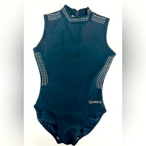 Quatro AXS leotard with rhinestones EUC